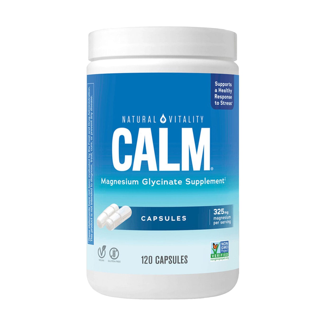 Гліцинат магнію Natural Vitality CALM Magnesium Glycinate 325 мг, 120 капсул
